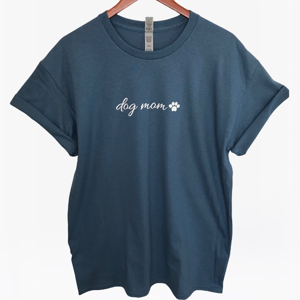 Dog Mom Unisex Adult 100% Cotton Crewneck T-Shirts - Various. - Picture 9 of 15
